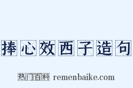 捧心效西子造句是什么意思的图片